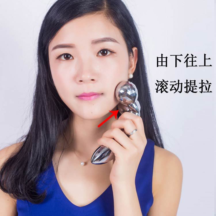 厂家直销3D手动滚轮瘦脸仪按摩器2轮塑形紧肤美容按摩仪瘦脸神器详情15
