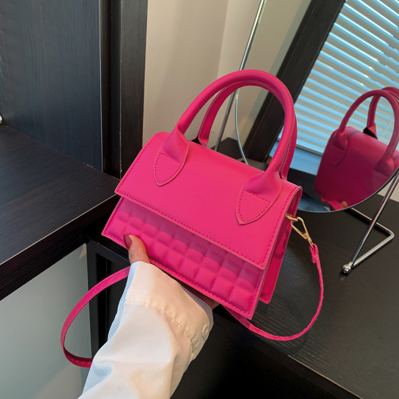 2024夏季新款购物袋纱网透明时尚单肩网纱沙滩包大容量网眼托特包详情35