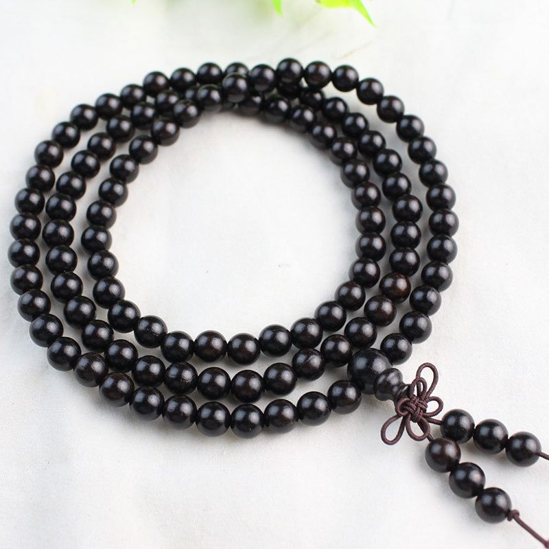 Wholesale of 108 pieces of ebony Buddhist prayer beads and cultural play bracelets from the manufacturer. East African purple sandalwood prayer beads for men and women as gifts pic 4