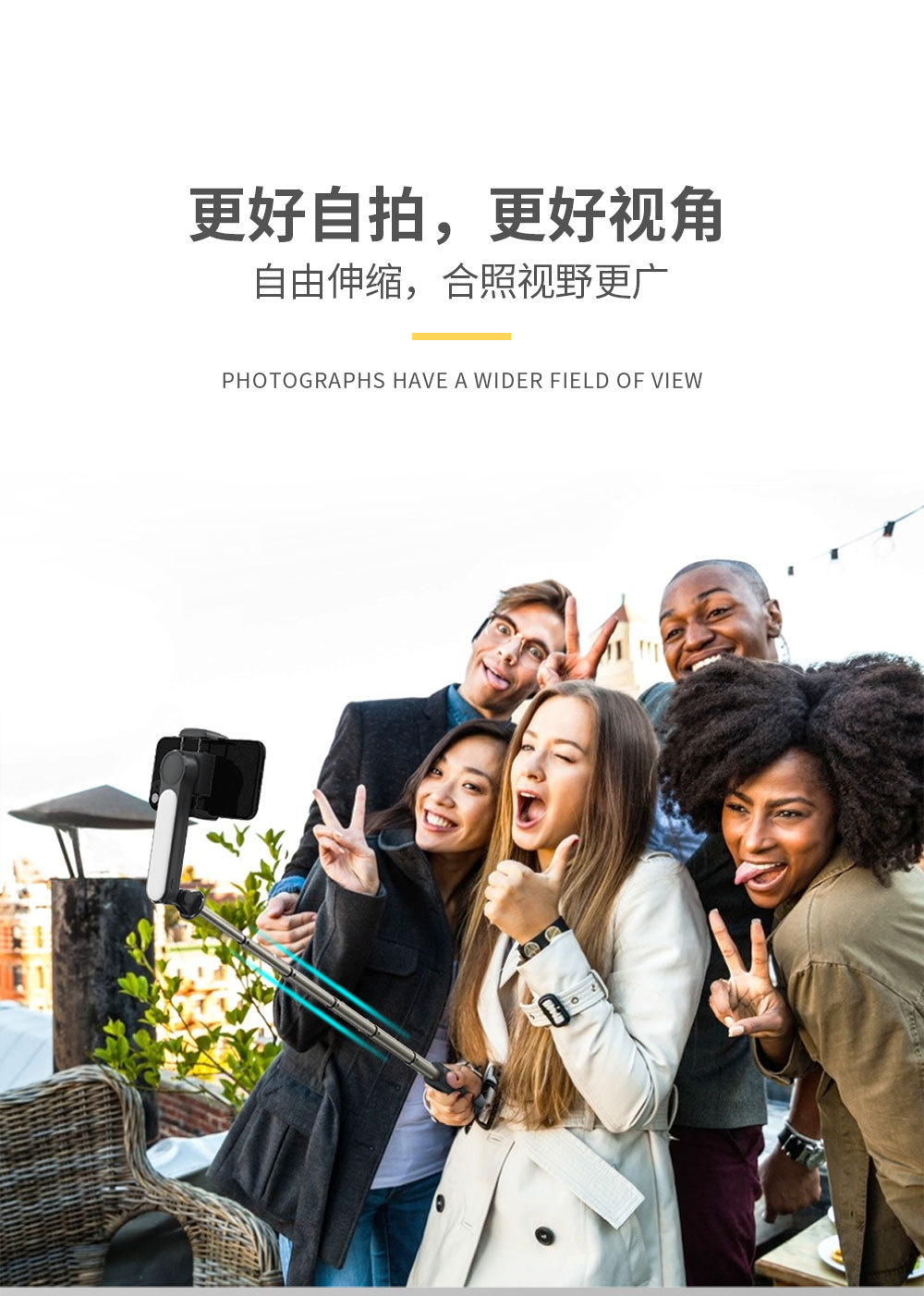 CYKE Bluetooth selfie stick wholesale, handheld stabilizer, anti-shake live streaming gimbal, camera stabilizer, fill light, mobile phone stand pic 14