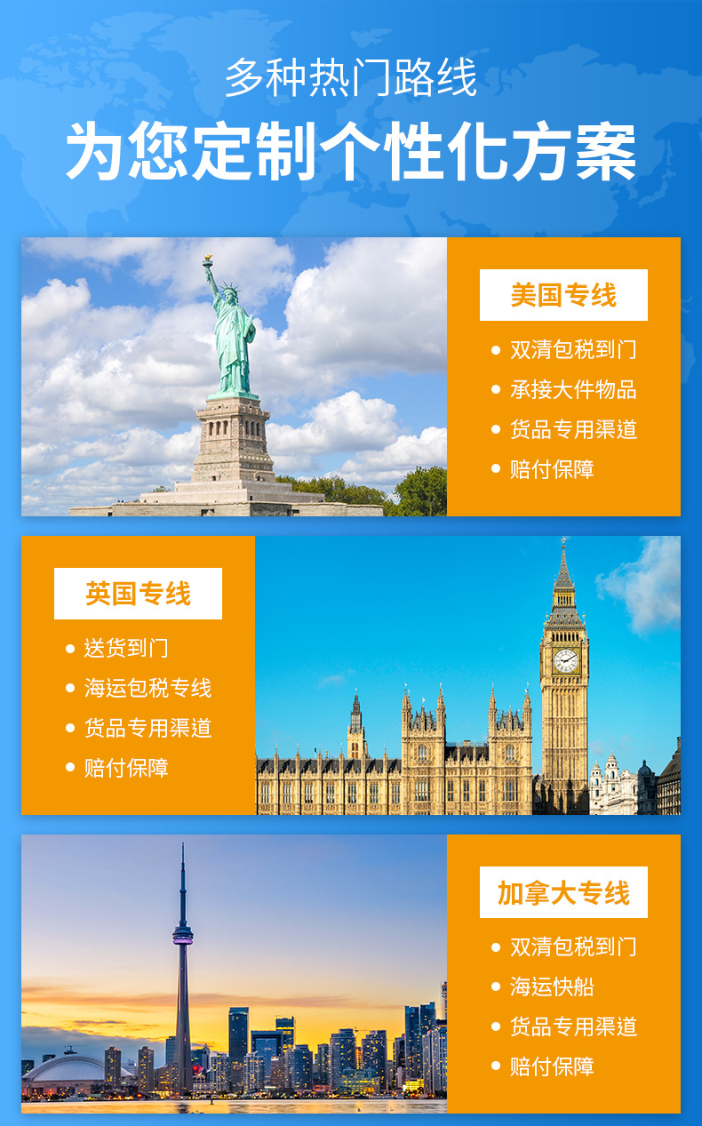 国际物流货运代理美英德国海运美森海运以星美国专线双清包税到门详情3