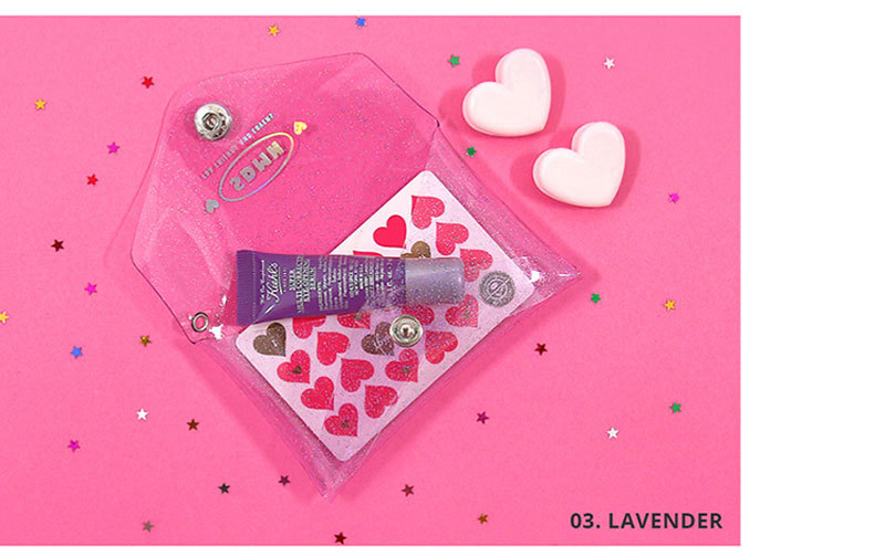 PVC transparent jelly bag, transparent three-dimensional makeup bag, custom-made LOGO printed crystal glitter, snap-on coin bag pic 12