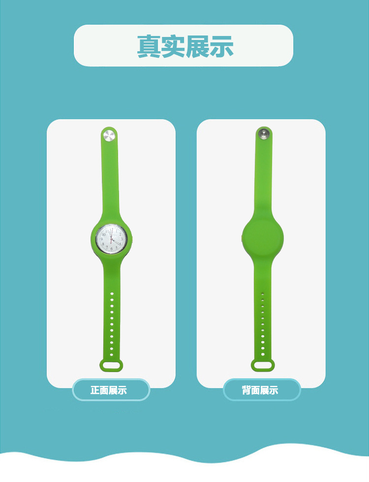 纯色硅胶石英手表儿童礼物学生礼品多色腕表厂家现货供应跨境电商详情5