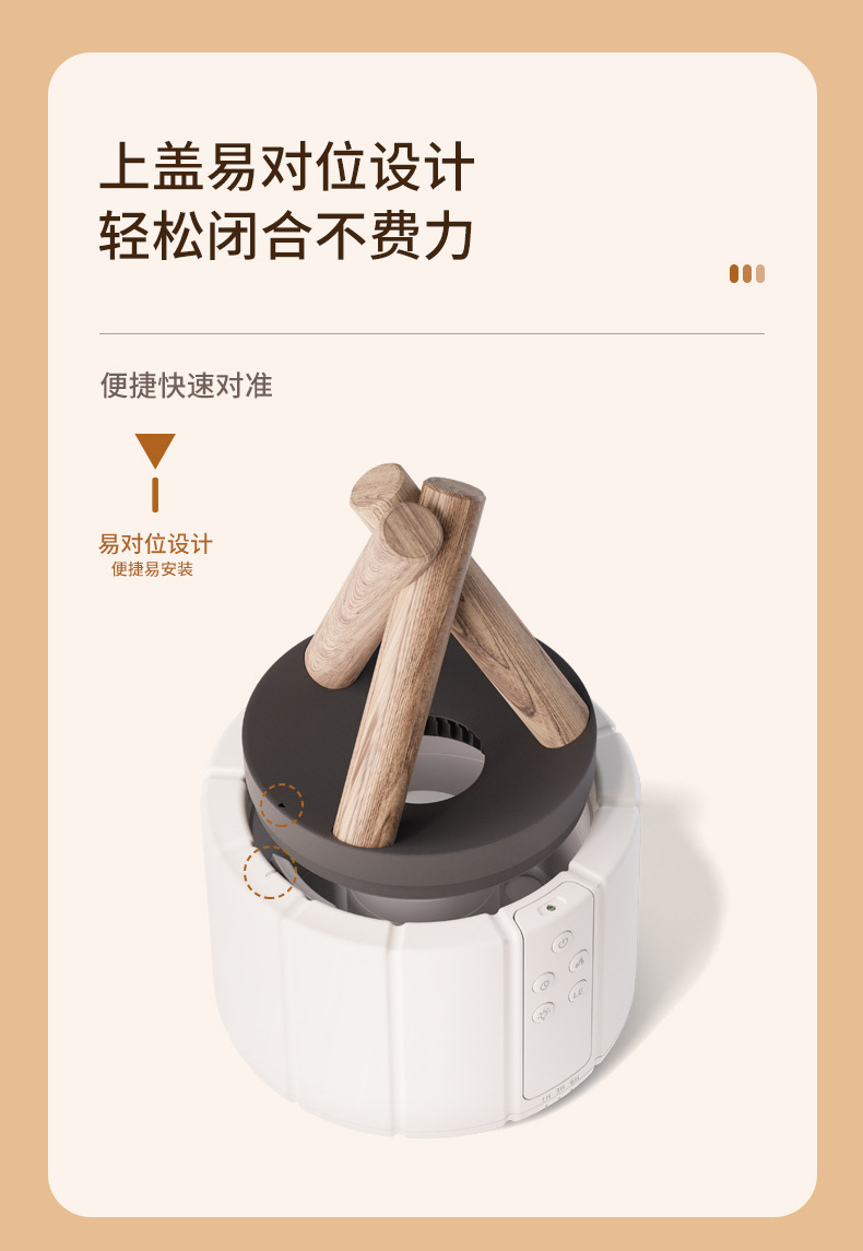 Cross-border 2024 New creative simulation flame aroma diffuser, aroma diffuser for home, office and desktop flame humidifier pic 13
