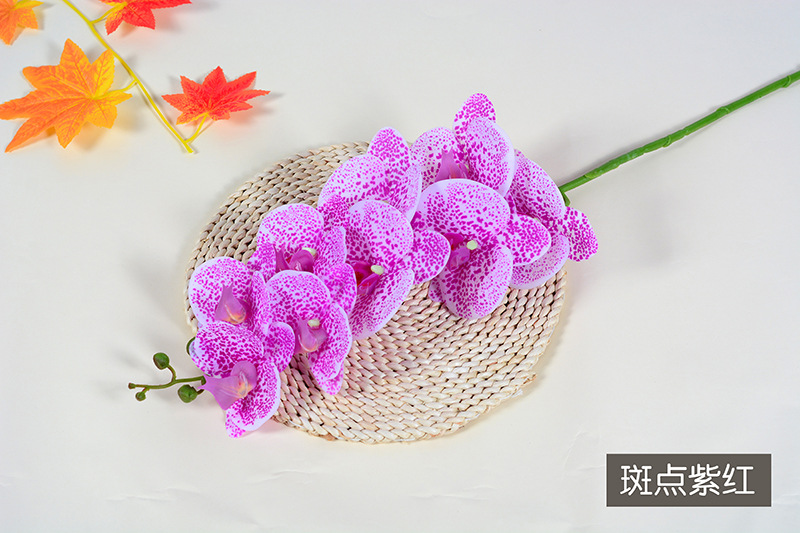 Artificial Phalaenopsis artificial flower home decoration artificial flower hand feel film 9-head Phalaenopsis artificial flower factory wholesale pic 39