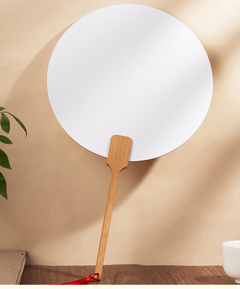 定制宣纸团扇双面空白团扇书法绘画手工古风扇广告宣传扇厂家批发详情20