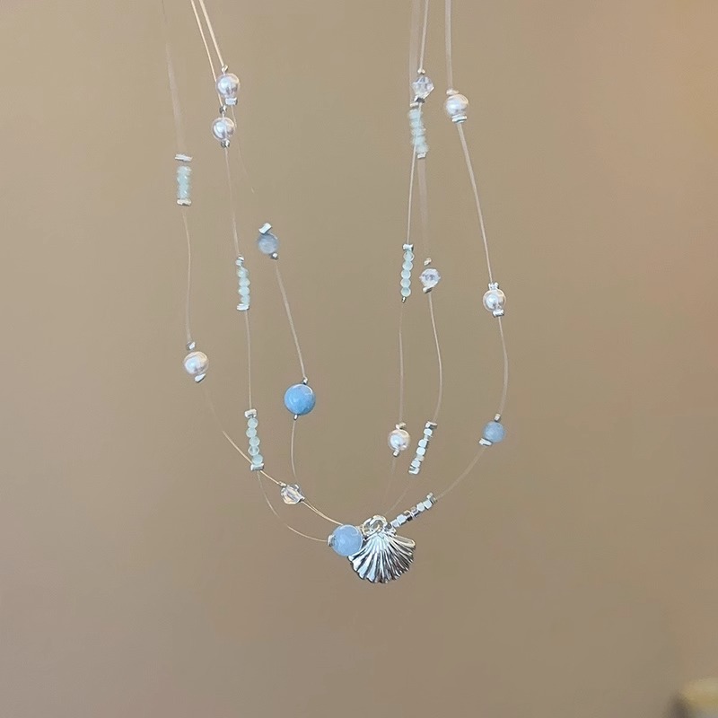 海边沙滩度假风贝壳轻奢项链ins小众设计感配饰编织绳甜美锁骨链详情34