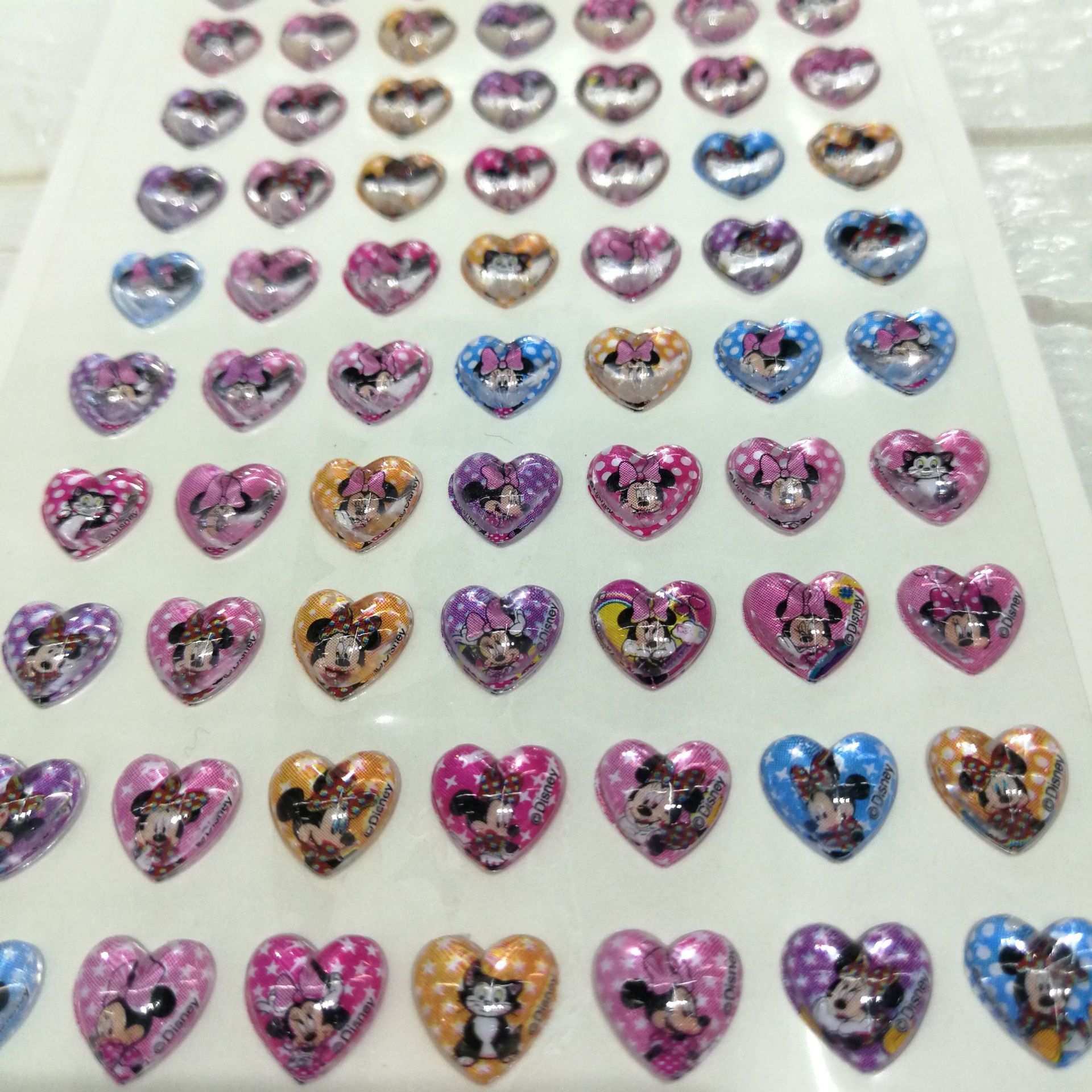 Officially authorized cartoon acrylic diamond and gemstone stickers, heart-shaped 10mm round diamond stickers, DIY mobile phone stickers pic 14