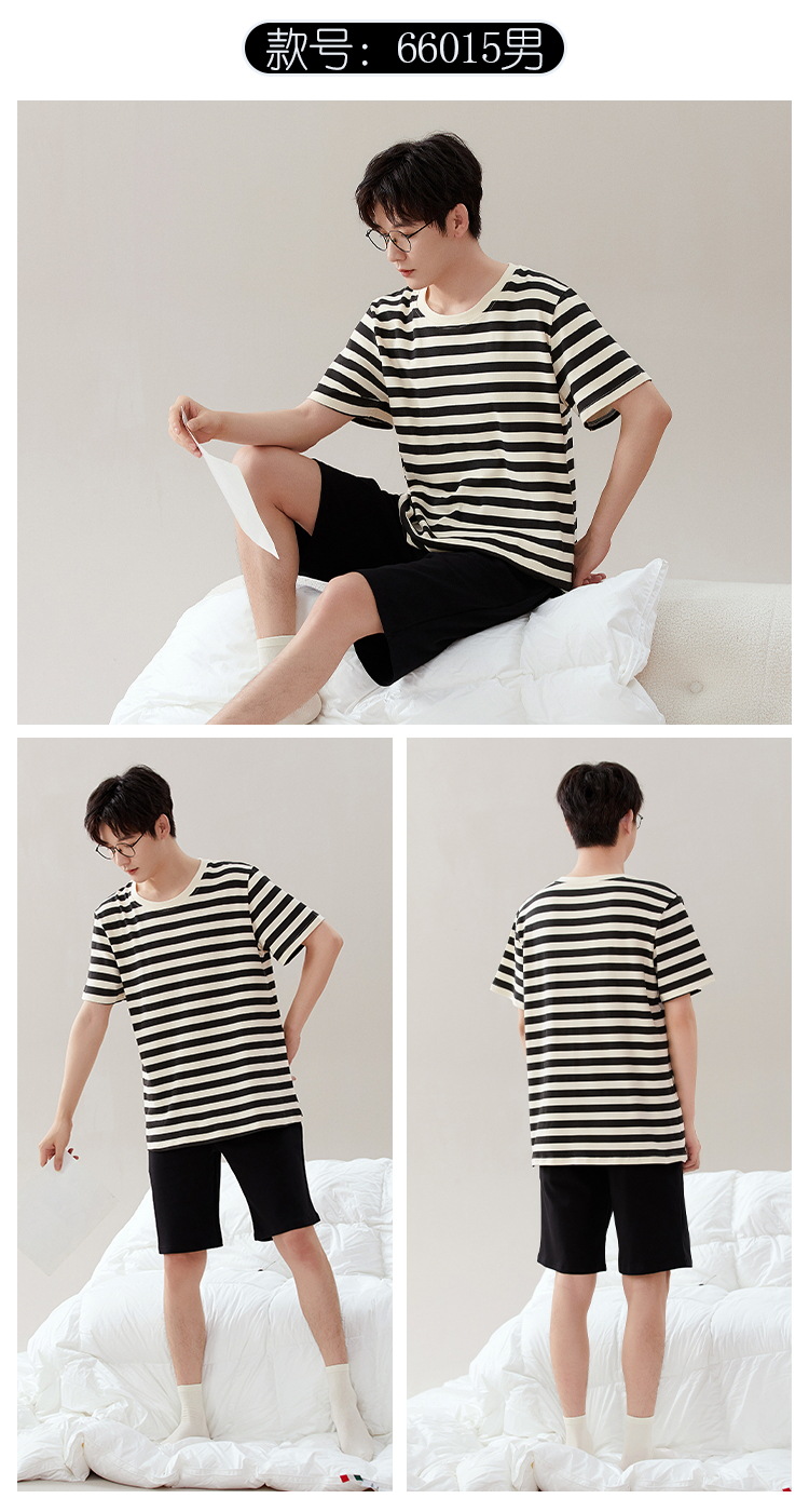 男士睡衣男款夏季纯棉短袖短裤2025年新款套装男生家居服韩式夏款详情26