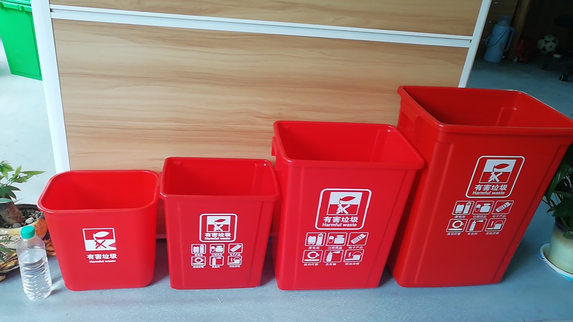 8L small square plastic trash can, 15-liter uncovered trash can for school, hotel, corridor classification, household, indoor and outdoor pic 13