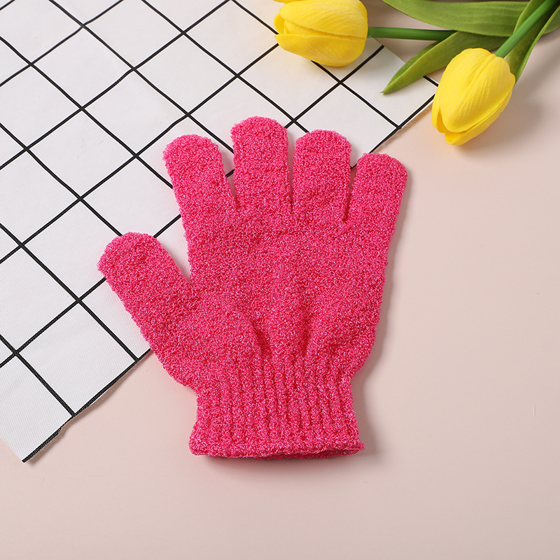 2022新款洗澡手套混色五指涤纶沐浴手套浴室大澡堂专用搓澡手套详情22