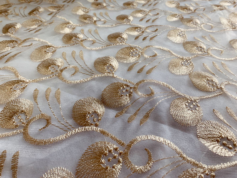 Factory direct sales of home textile accessories, embroidered leaf fabric, skirts, wedding dresses, lace accessories, multiple specifications customized pic 5