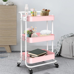 Mobile trolley, floor-standing, multi-level kitchen storage trolley, living room snack storage trolley, bathroom storage rack pic 7