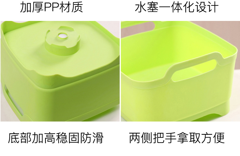 Multi-functional kitchen vegetable washing basket, fruit and vegetable storage basket, plastic vegetable washing basin, draining basket pic 11