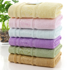 Wholesale of bamboo fiber double-segment towels, thickened household couple face towels, soft and absorbent multi-color towels for hair delivery pic 12