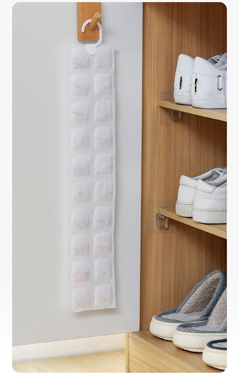 FaSoLa household hanging desiccant, bedroom wardrobe dehumidifying and dehumidifying agent, silica gel particle grid deoxidizer pic 21