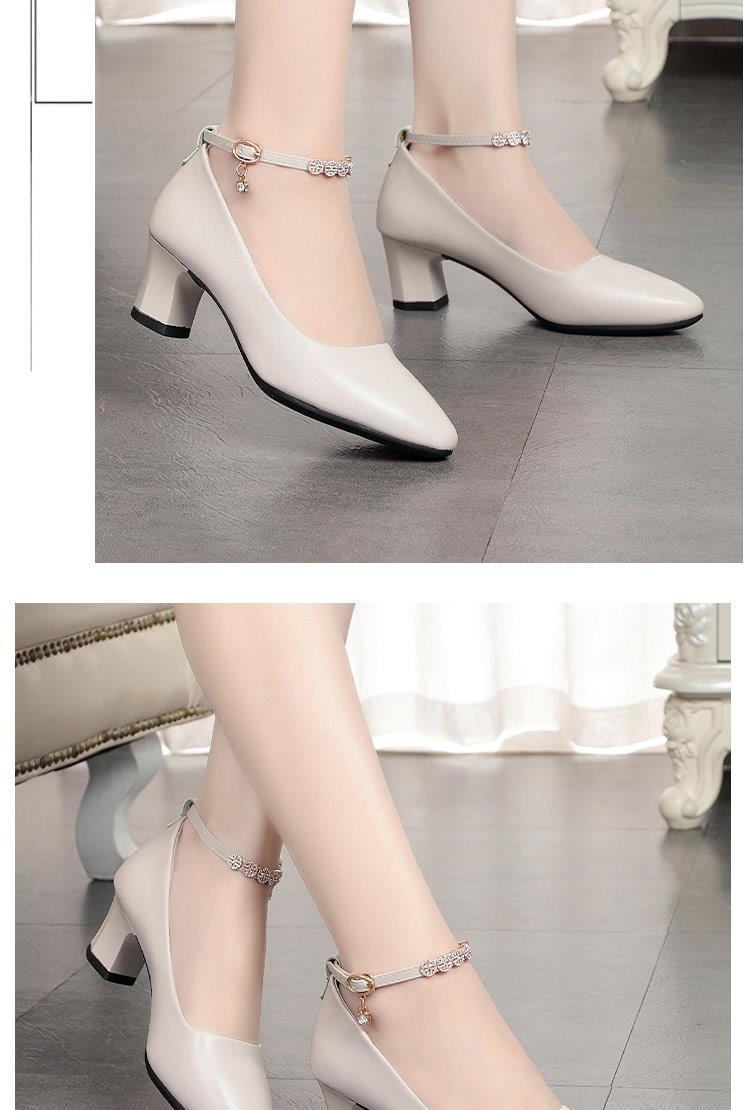 妈妈鞋中跟低跟高跟软底女单鞋2022新款中年春秋季女士一字扣皮鞋详情13