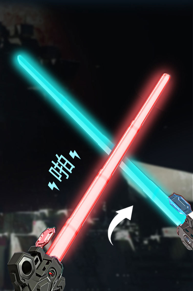 跨境星球大战二合一激光剑手指旋转七彩伸缩发光剑玩具儿童闪光棒详情6