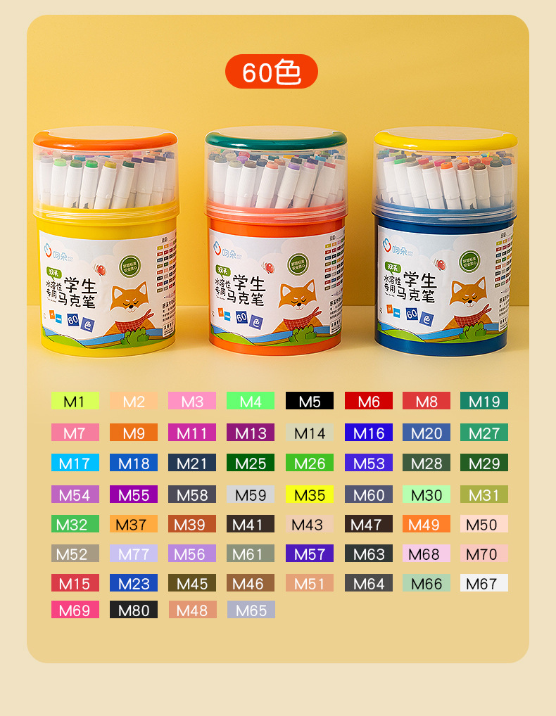 Marker pen set: 12, 24, 36 pieces. Art, drawing, planner, marking, outlining, marker pen, water-based marker pen pic 16