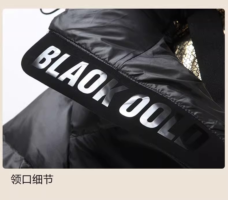 2023冬季新款黑金羽绒服男女同款保暖加厚连帽情侣简约白鸭绒外套详情15