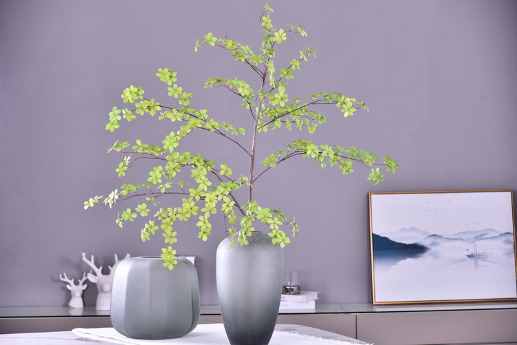 Home decoration simulation Japanese hanging bell branches, home decoration floor-standing flower figures, artificial green plant simulation leaves pic 9