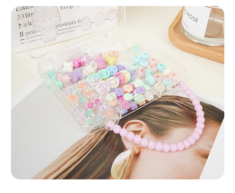 儿童DIY串珠彩色高颜值手工制作女孩ins项链手链创意串珠益智玩具详情9