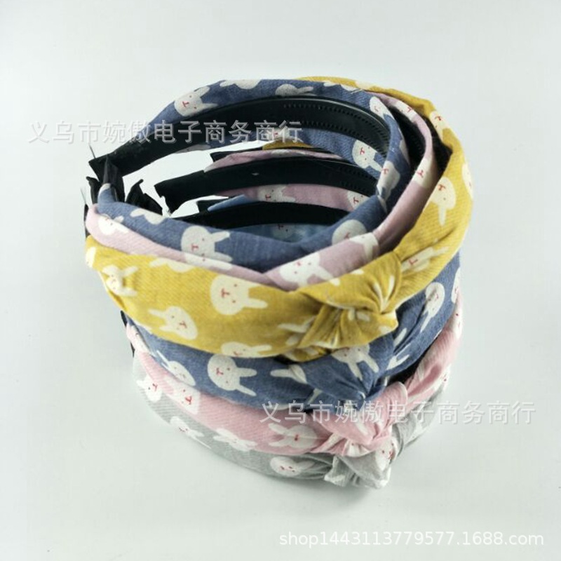 韩版发箍古风布艺头箍简约百式交叉打结显脸小发卡头扣发饰批发详情15