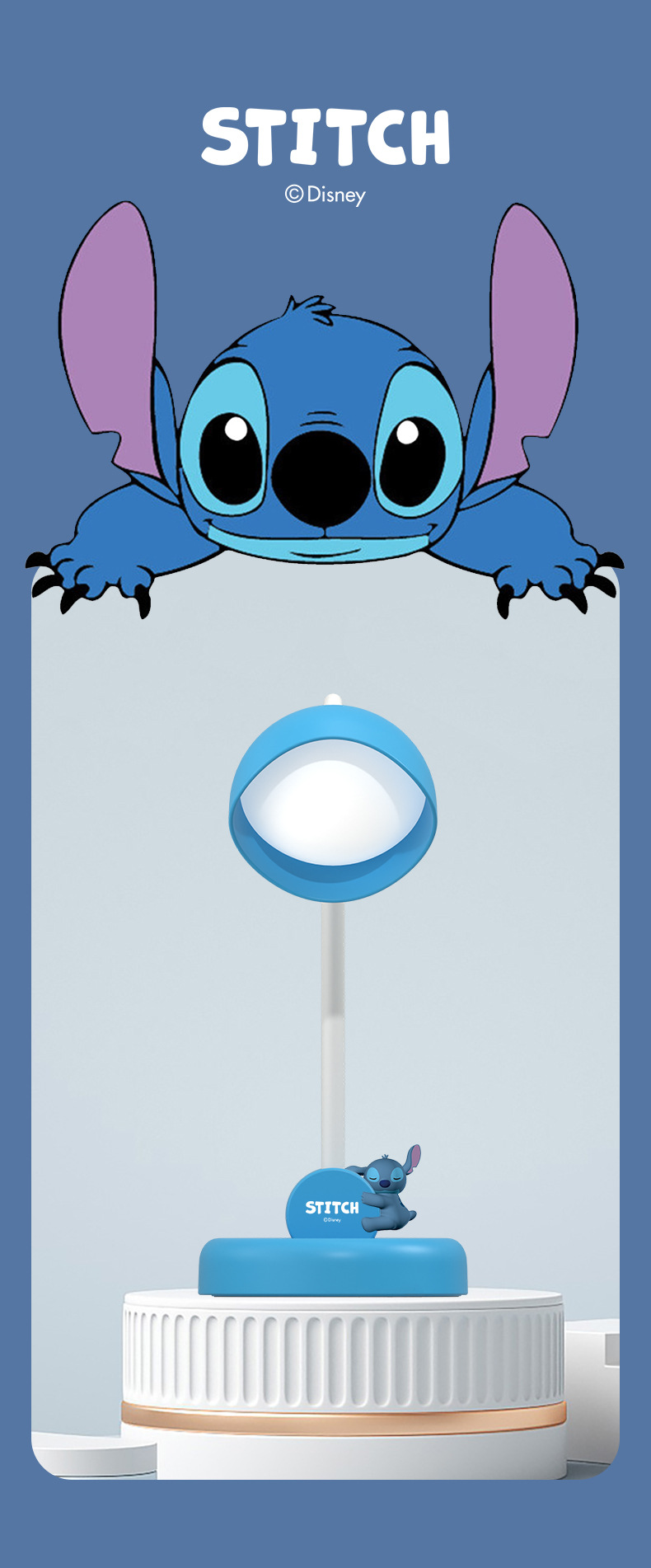 Officially authorized desktop learning and reading lamp, a student-specific eye-protecting strawberry bear cute cartoon desk lamp pic 5