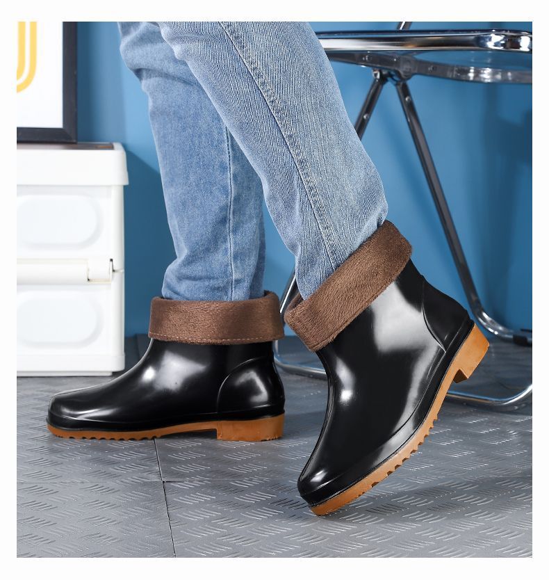 耐磨牛筋底雨鞋男女保暖耐酸碱高筒加厚雨靴防滑劳保洗车水靴工地详情21