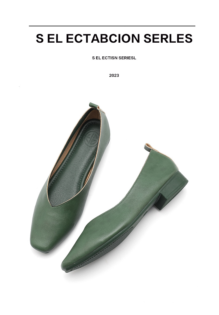 外贸跨境新款小方头浅口女士单鞋软底V口纯色工作鞋117-1#详情33