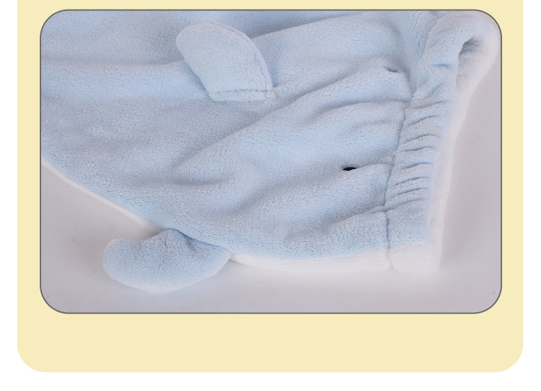 Cartoon cute animal shark coral velvet dry hair cap, Kanglehouse thickened absorbent creative dry hair towel wholesale pic 8