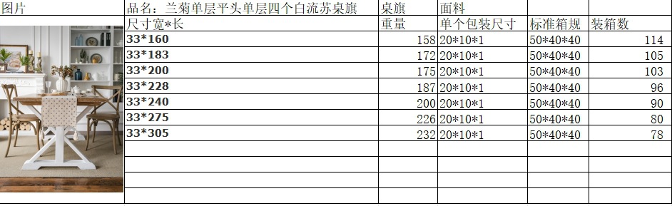 伊缦琪韵桌旗印花复古印花流苏单层旗餐旗长条工厂直供详情8