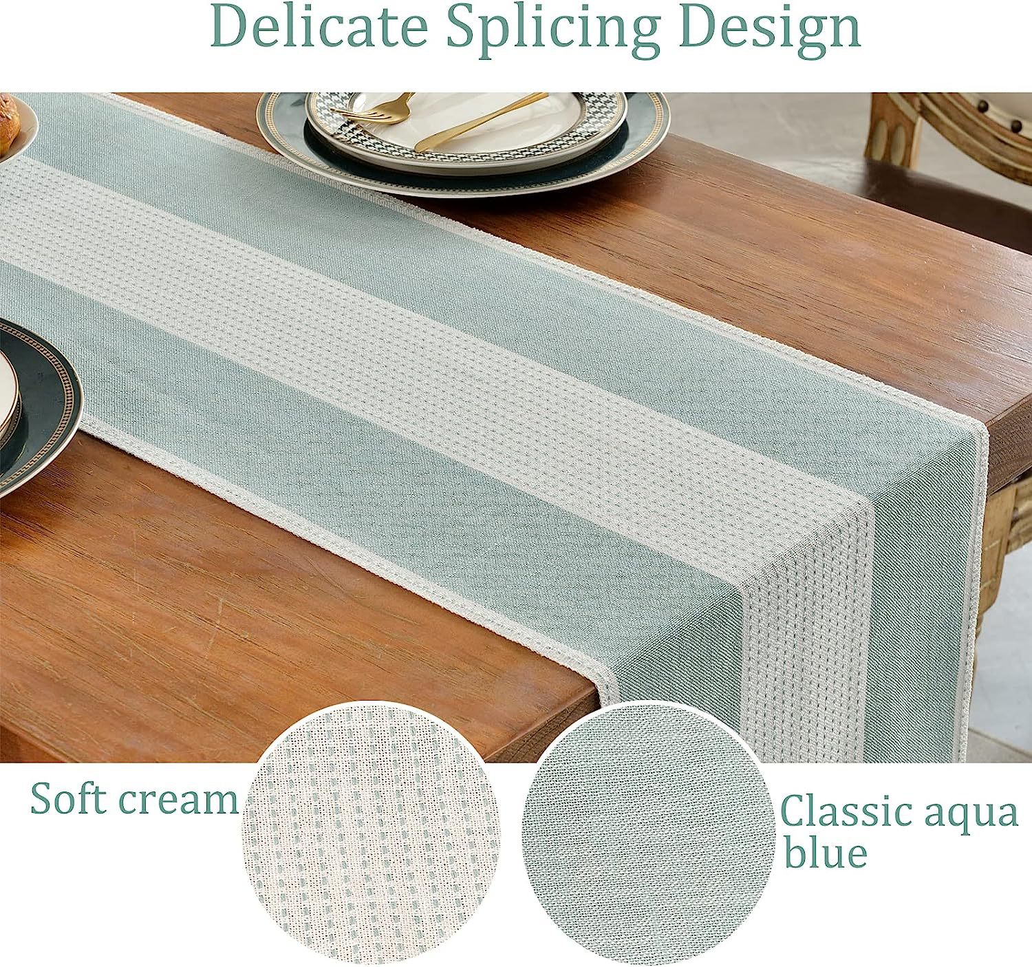 Cross-border factory direct supply table flags, American color-blocked striped tablecloths, Nordic coffee tables, long bed flags, shoe cabinet flags, tea flags pic 10