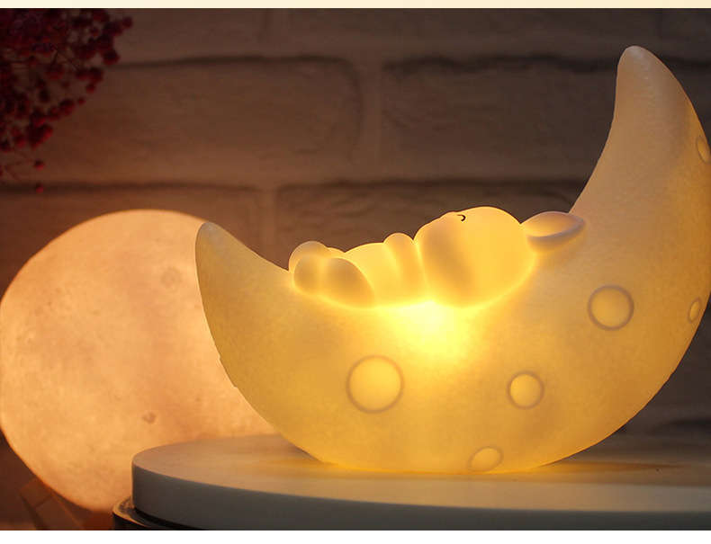创意卡通可爱兔子小夜灯儿童卧室床头夜用台灯夜市地摊灯饰批发详情22