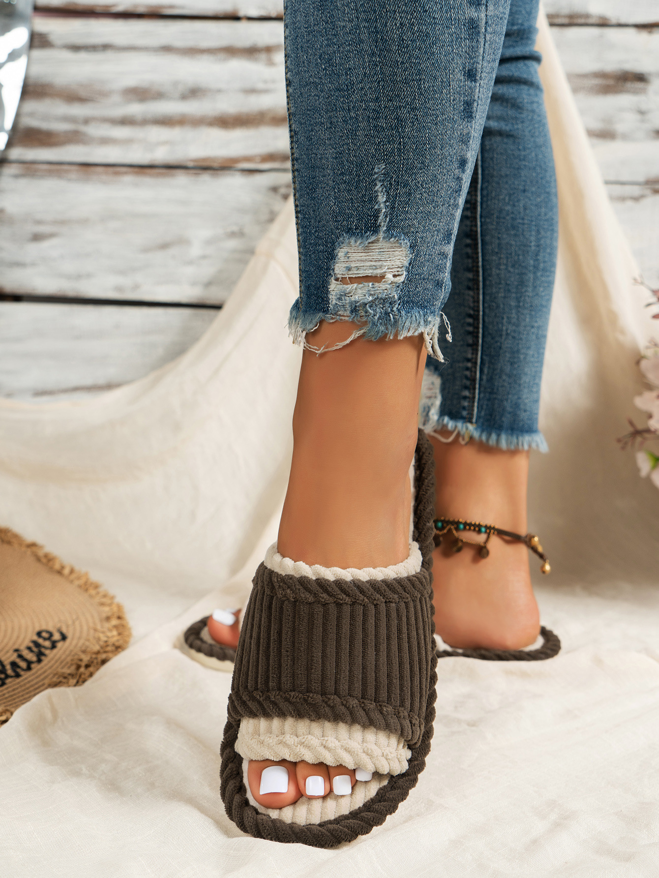 亚麻拖鞋女春秋四季室内家用棉麻踩屎感居家居防滑夏季男情侣批发详情1