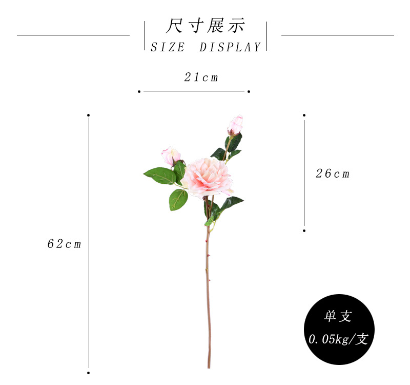 Lanjin wholesale artificial flowers 3-head roses, wedding and home silk flowers, high-end decorative artificial flowers, hand-held roses, multi-head roses pic 7