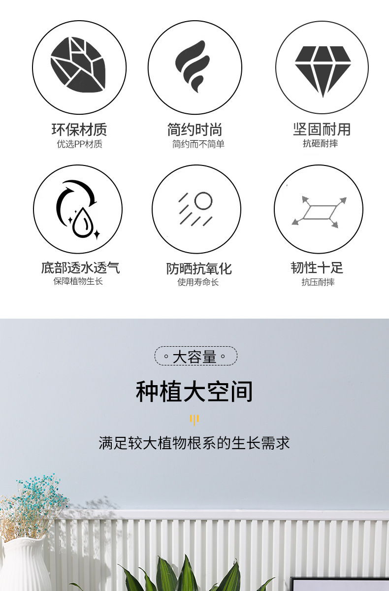 New circular balcony large-sized flowerpot, thickened resin seedling pot, red imitation clay garden plastic gallon pot pic 9