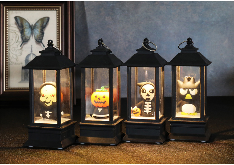 Cross-border new Halloween pumpkin lanterns, LED light wind lanterns, bar secret room Halloween costume supplies and props pic 14