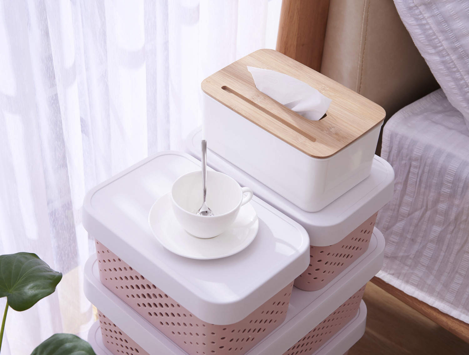 J25-6101 storage box, organizing clutter, storage basket, storage box, kitchen plastic box, stackable and combinable basket wholesale pic 5