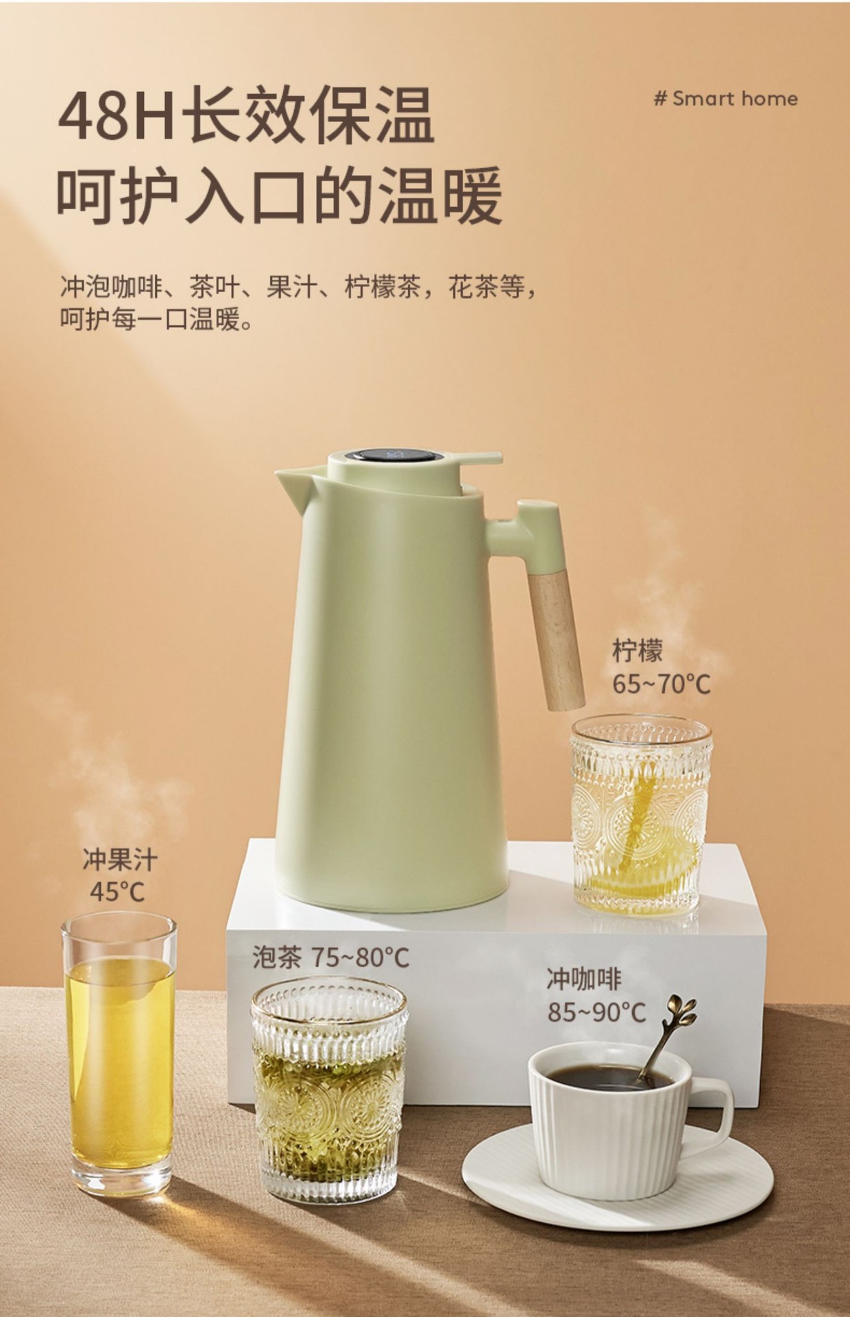 A small thermos with a glass inner liner, a portable thermos for keeping warm, a household large-capacity thermos, suitable for student dormitories pic 6