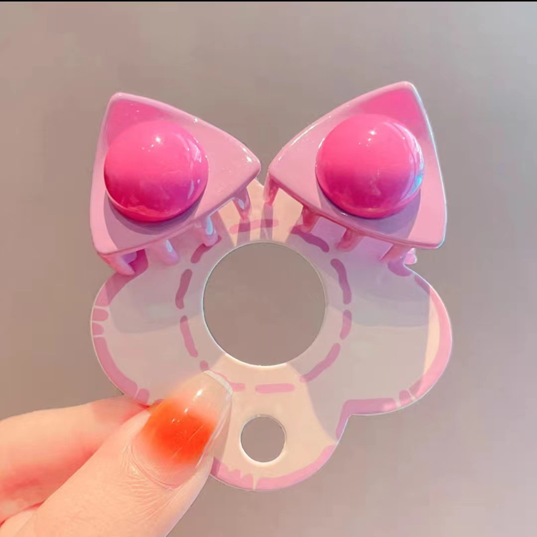 儿童发夹y2k多巴胺抓夹猫耳朵发卡小女孩头饰可爱女童刘海碎发夹详情8