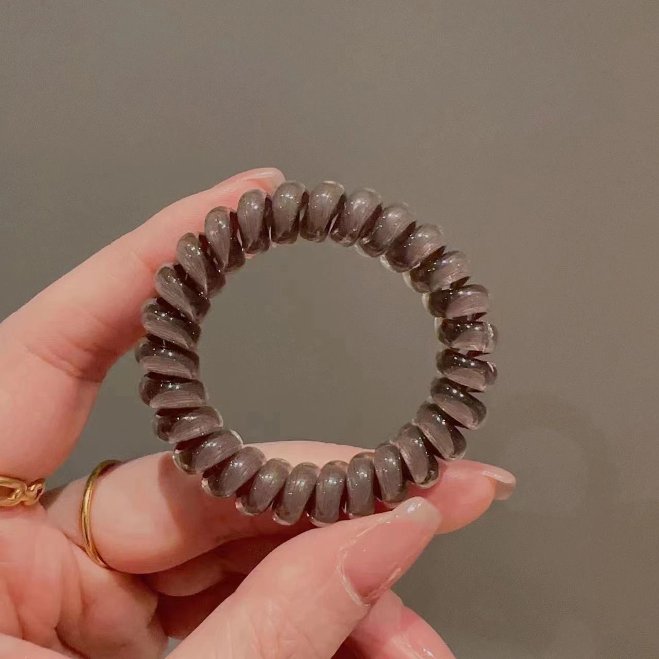 Korean-style girl ~ High-quality grapevine telephone line hair tie, summer versatile hair cord, high appearance level, durable hair accessory pic 12