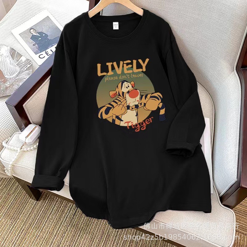 2023春秋新款女装长袖t恤韩版休闲大码女式t恤上衣打底衫外贸批发详情18