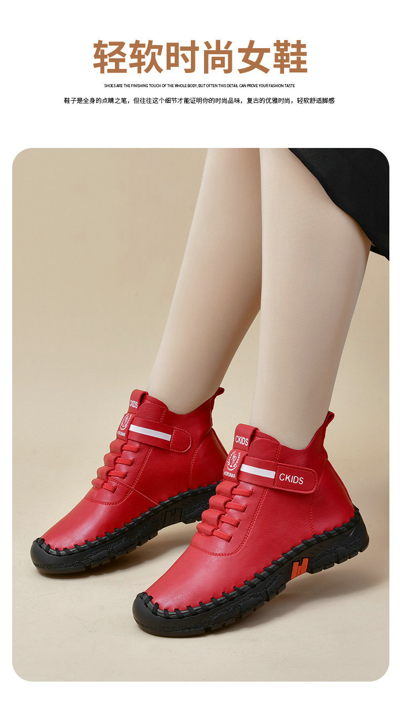 女士马丁靴跨境高帮大码女鞋秋冬短靴棉鞋详情1