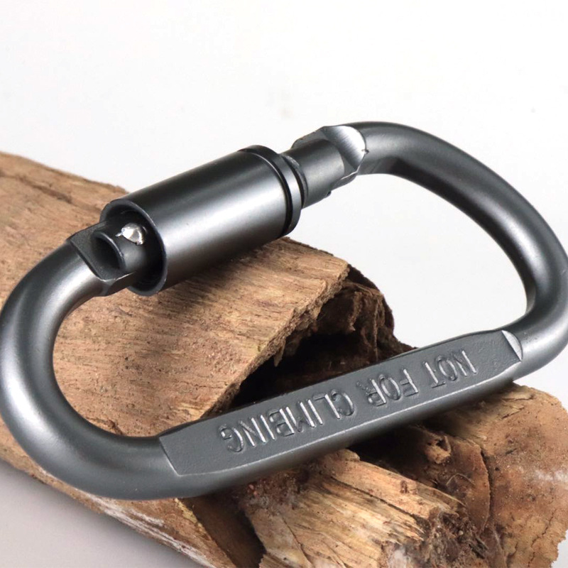 High-quality aluminum alloy mountaineering buckle D-shaped quick hanging, thickened hanging buckle D-shaped mountaineering buckle multi-functional quick hanging pic 12