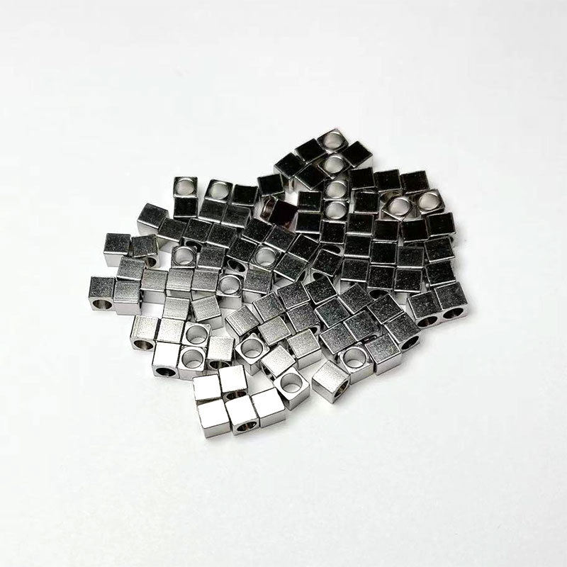 Square stainless steel spacer multi-purpose bracelet, necklace accessory, diy jewelry accessory, bracelet loose beads, spacer beads wholesale pic 5