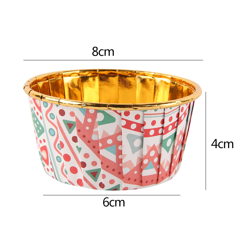 单面金铝箔卷口杯烘焙卷口杯卷边淋膜杯蛋糕纸杯大/中/小号马芬杯详情8