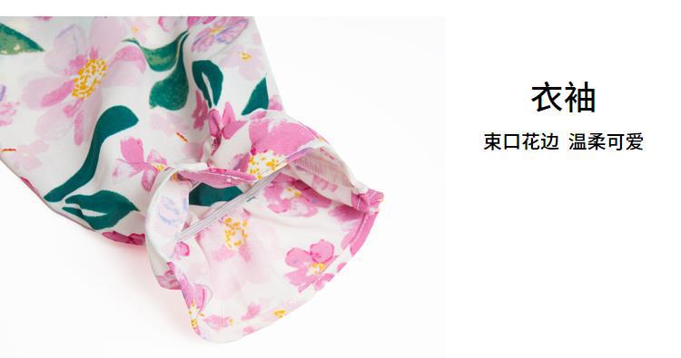 图图小象女童秋季童装儿童韩版碎花连衣裙洋气针织开衫宝宝套装详情11