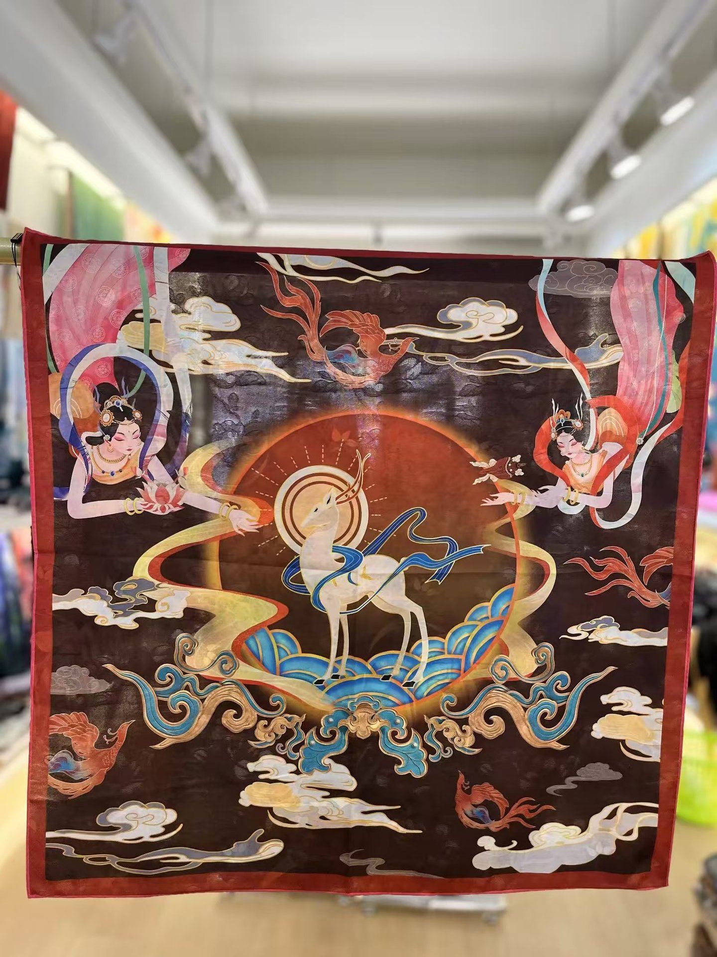 国潮香云纱花萝70*70新中式苏杭小方巾双面双色丝巾厂家代发扎染详情35