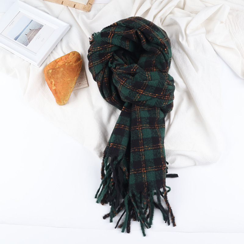 新款复古高级感仿羊绒围巾女冬季小香风气质时尚披肩围脖两用学生详情2